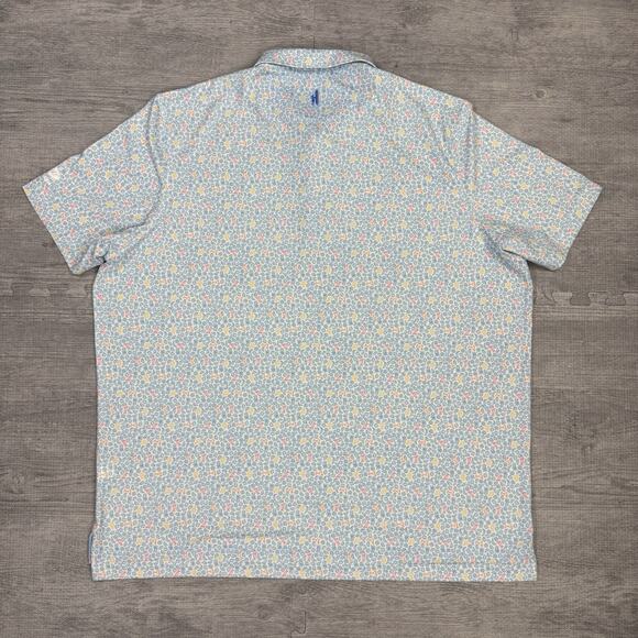 2 Johnnie-O Men XXL Performance Polo Shirt Avocado Cocktail Print Peterbilt - Picture 16 of 16